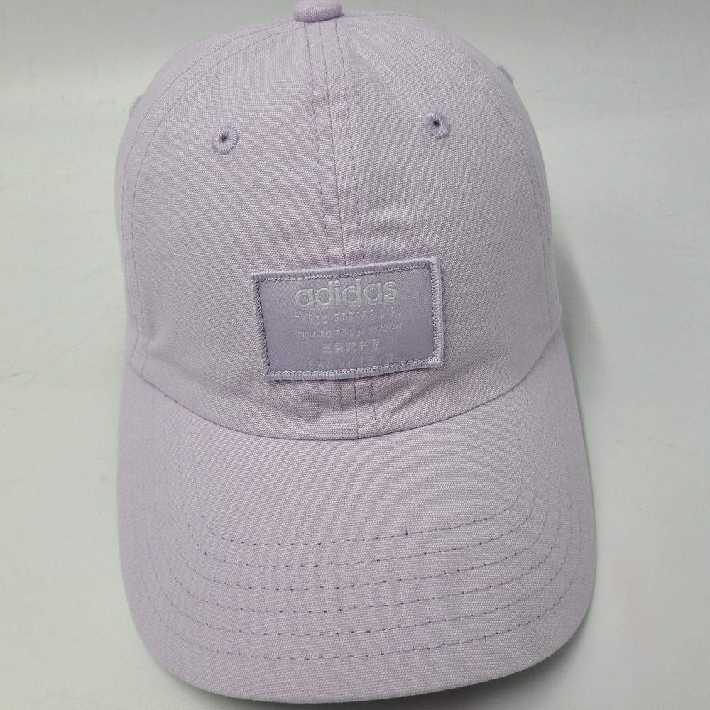 Women Adidas Hat Strapback Purple Three Stripe Life Aeroready Casual Logo Cotton
